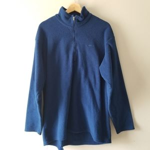 Patagonia Blue Capilene Fleece 1/4 Men Zip Neck Vintage